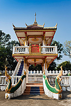鼓,塔,施沙格庙,庙宇,万象,老挝,印度支那,亚洲