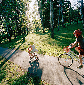 孩子,自行车,瑞典