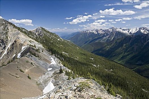 山脊,踢,马,山,不列颠哥伦比亚省,加拿大