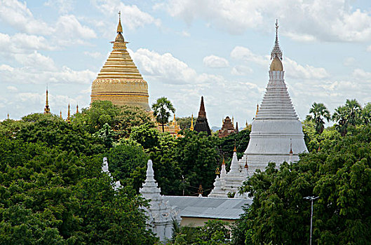 塔,地点,庙宇,老,蒲甘,异教,瑞喜宫塔,缅甸,东南亚,亚洲