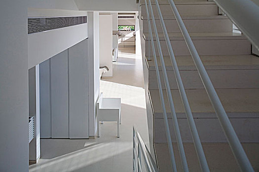 苍白,木质,楼梯,高处,开放式格局,室内,以色列,建筑师