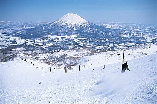 山,滑雪区