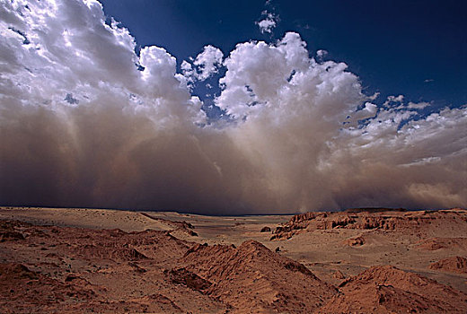 沙暴,戈壁沙漠,蒙古