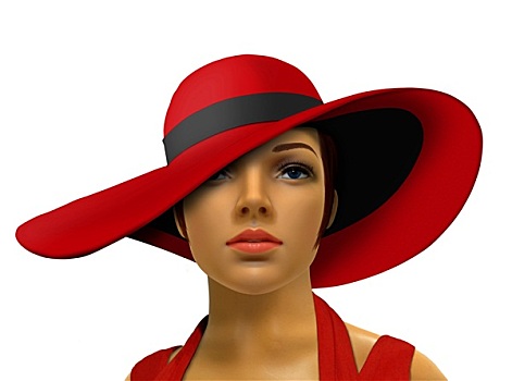 人体模型,红色,大,帽子