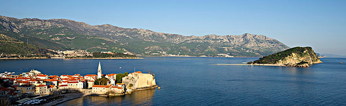 黑山,亚得里亚海,海岸,老城,布德瓦