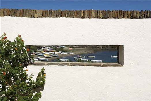 长方形,全景,窗户,房子,超现实主义,油漆工,萨尔瓦多,妻子,节日,港口,靠近,卡达凯斯,加泰罗尼亚,西班牙