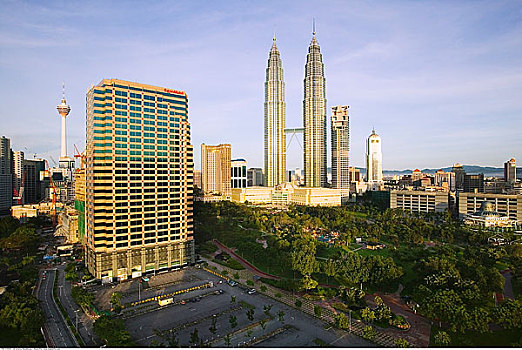 建筑,双子塔,吉隆坡,马来西亚