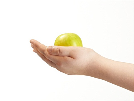 苹果,手掌,孩子