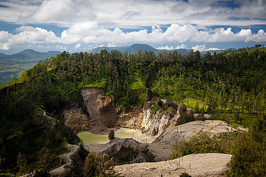 火山口,火山,东方,印度尼西亚,亚洲