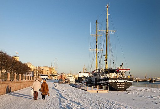 岛屿,冬天,圣彼得堡,俄罗斯
