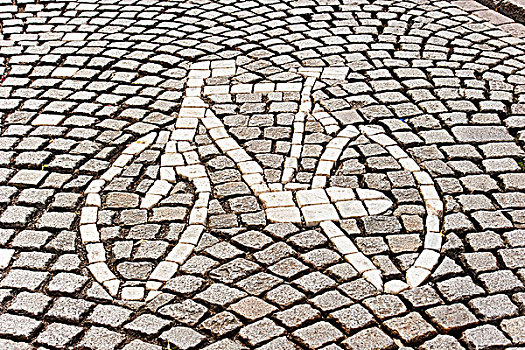 自行车道,标识,马斯特里赫特,林堡,荷兰