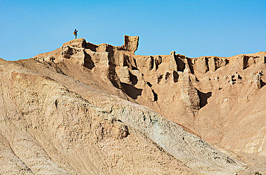 新疆吐鲁番七泉湖丹霞大峡谷自然风光