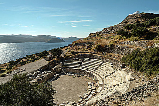 遗址,罗马,剧院,布拉卡区,岛屿,基克拉迪群岛,希腊