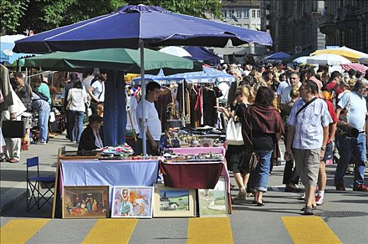 跳蚤市场,苏黎世,瑞士,欧洲