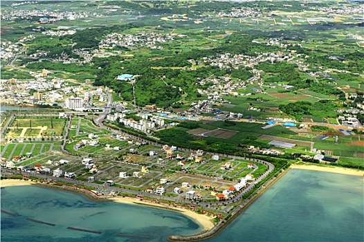 航拍,冲绳,日本