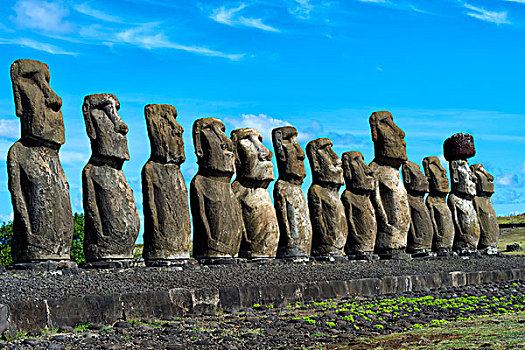 复活节岛石像,复活节岛,拉帕努伊国家公园,世界遗产,智利,南美