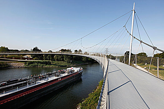桥,盖尔森基兴,线条,区域,北莱茵威斯特伐利亚,德国,欧洲