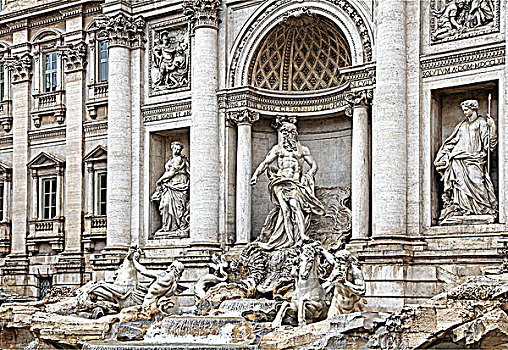 意大利罗马城中最著名的喷泉-许愿泉