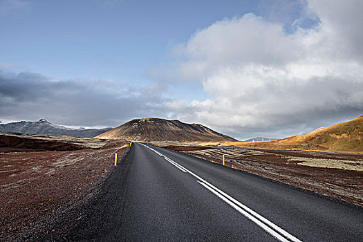空,公路,斯奈山半岛,冰岛