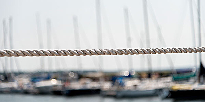 绳索,帆船,码头,背景,大三角帆,降落,爱德华王子岛,加拿大