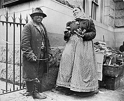街道,纽约,移民,椒盐卷饼,摊贩,1896年,职业,历史,人