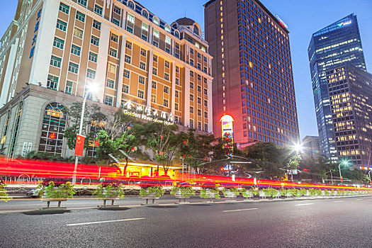 上海,街道,夜景