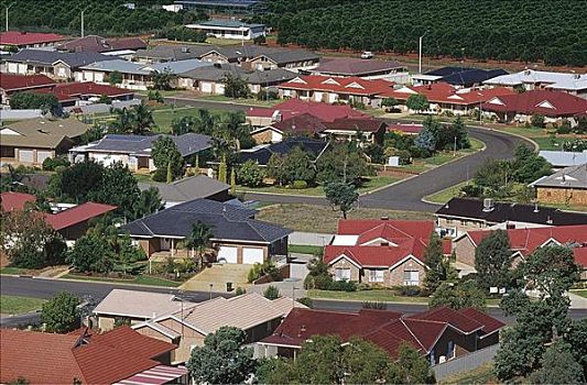 房子,一个,郊区,澳大利亚