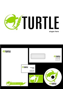 龟,标识,设计