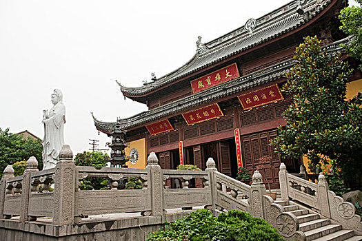 庙宇,古老,运河,城镇,苏州,江苏,中国