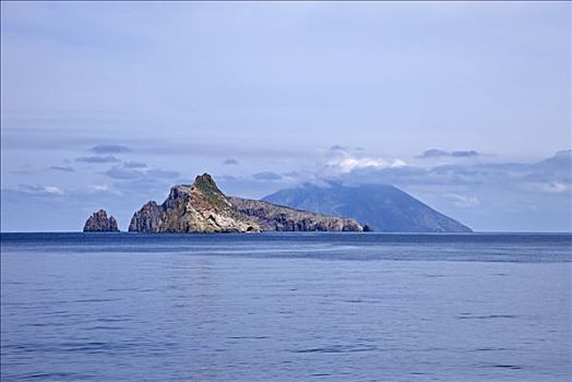 背景,埃奥利群岛,西西里,意大利