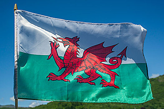 旗帜,威尔士,加的夫,英国,欧洲