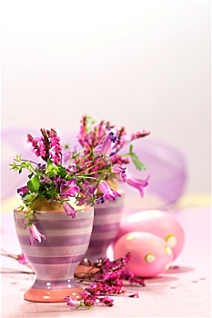 蛋杯,花,装饰