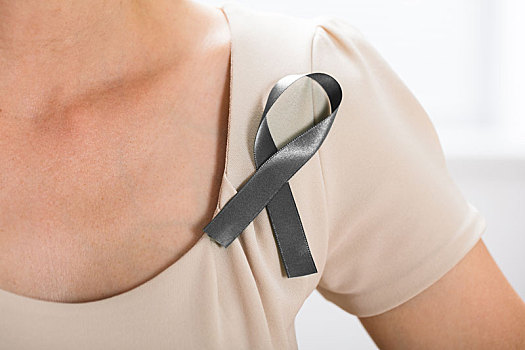 女人,灰色,带,支持,乳腺癌