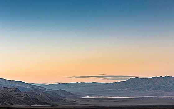 日落,上方,死亡谷国家公园,加利福尼亚,美国
