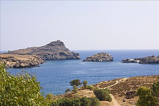 岩石构造,海中,罗得斯,多德卡尼斯群岛,希腊