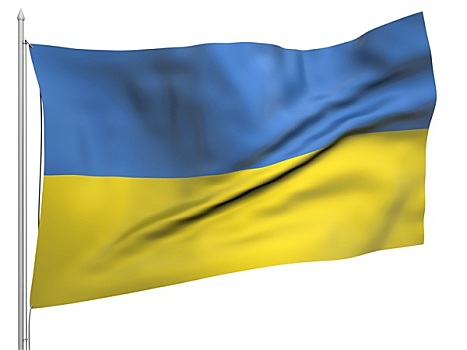 飞,旗帜,乌克兰,国家