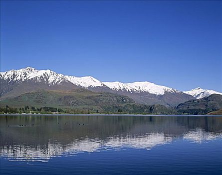 瓦纳卡湖,南阿尔卑斯山,山峦,瓦纳卡,南岛,新西兰