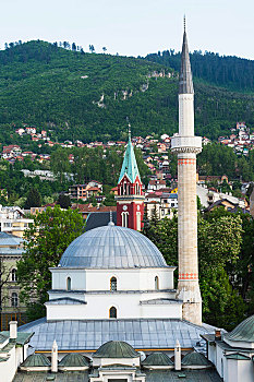 清真寺,建造,15世纪,萨拉热窝,波斯尼亚,黑塞哥维那,欧洲