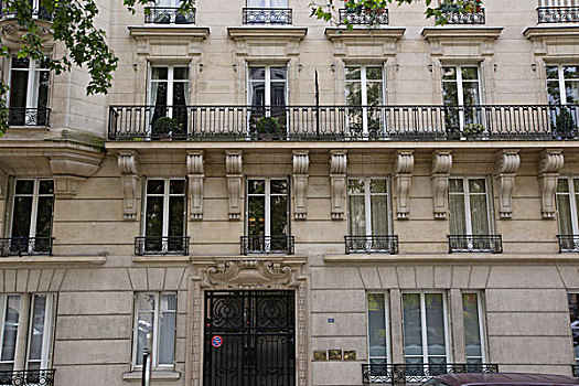 巴黎,窗户,欧式建筑
