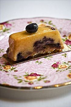 块,橄榄油,蓝莓蛋糕