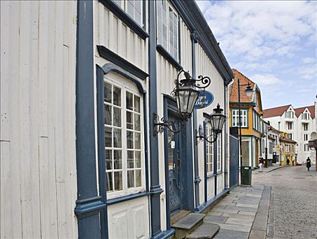 老,木屋,道路,斯塔万格,欧洲,首府,文化,2008年,挪威