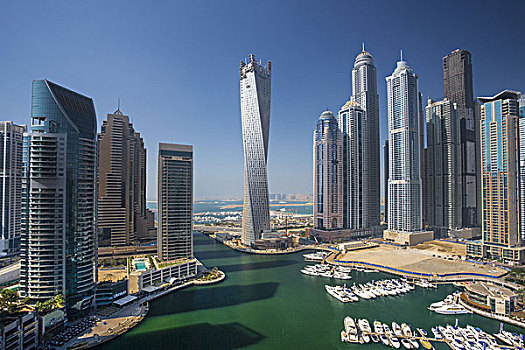 摩天大楼,港口,迪拜