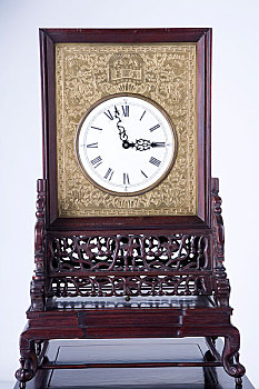 中国传统红木西洋钟