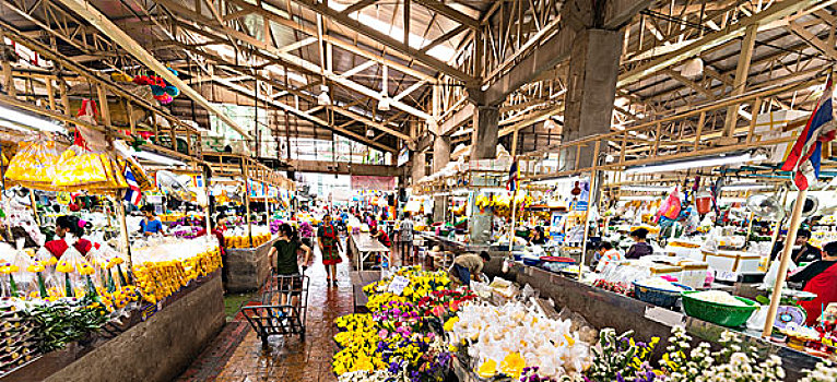 花商,销售,大厅,花市,曼谷,泰国,亚洲