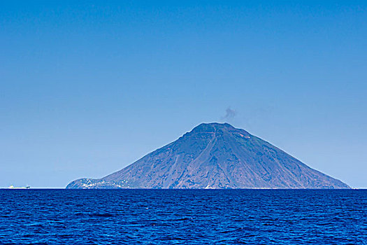 火山,山,风景,伊特鲁里亚海,埃奥利群岛,意大利,欧洲