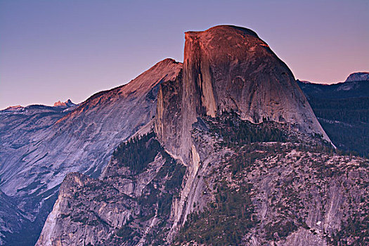 半圆顶,日落,冰河,优胜美地国家公园,加利福尼亚,美国