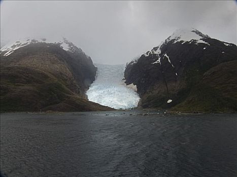 峡湾,山峦,冰河,巴塔哥尼亚,智利