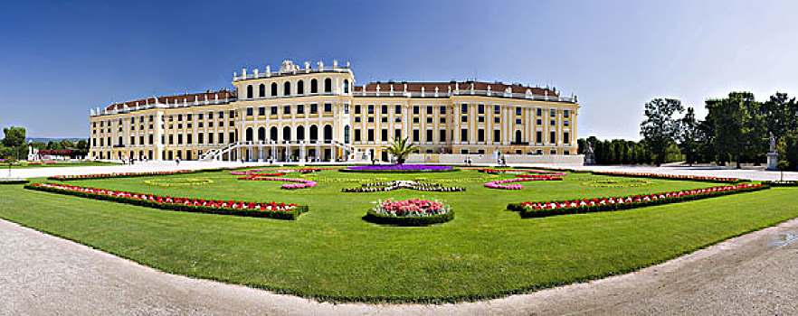 奥地利,维也纳,宫殿,公园,全景