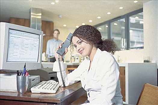 职业女性,电话,办公室