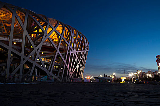 鸟巢夜景